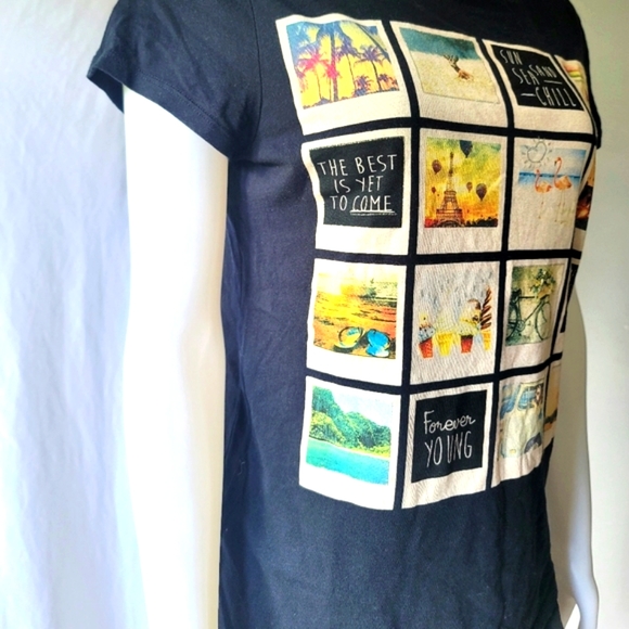 i jeans by Buffalo Graphics Print Short Sleeve T-Shirt Size S - Picture 4 of 11